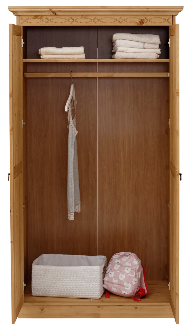 Home affaire Drehtürenschrank »Indra« 3 Breiten: 100/145/233 cm  H/T ca.187/54 cm,  aus massiver Kiefer, mit Spiegel bei der 3- und 5trg.Variante
