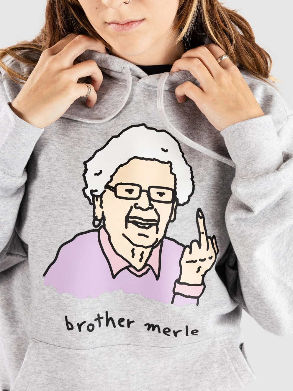 Brother Merle Betty 6 Hoodie heather grey