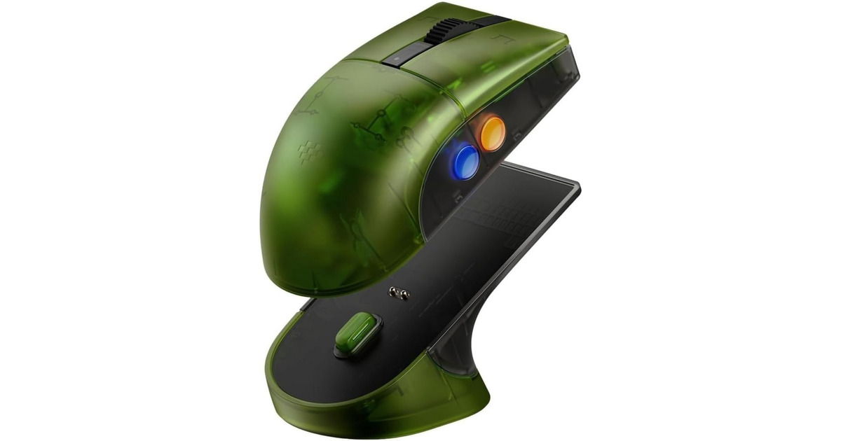 8BitDoRetro R8 Mouse - Xbox Edition  (Groen, 50 - 26000 DPI, Bluetooth / USB-C / 2.4 GHz)