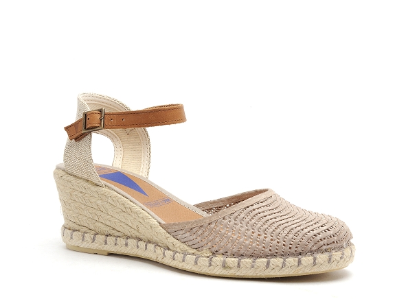 Verbenas nu pieds talons femme malena tresse beige