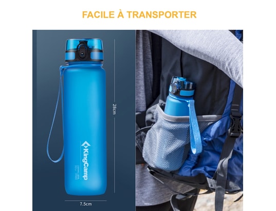 KINGCAMP - Bouteille isotherme Bouteille 1l en tritan - bleu