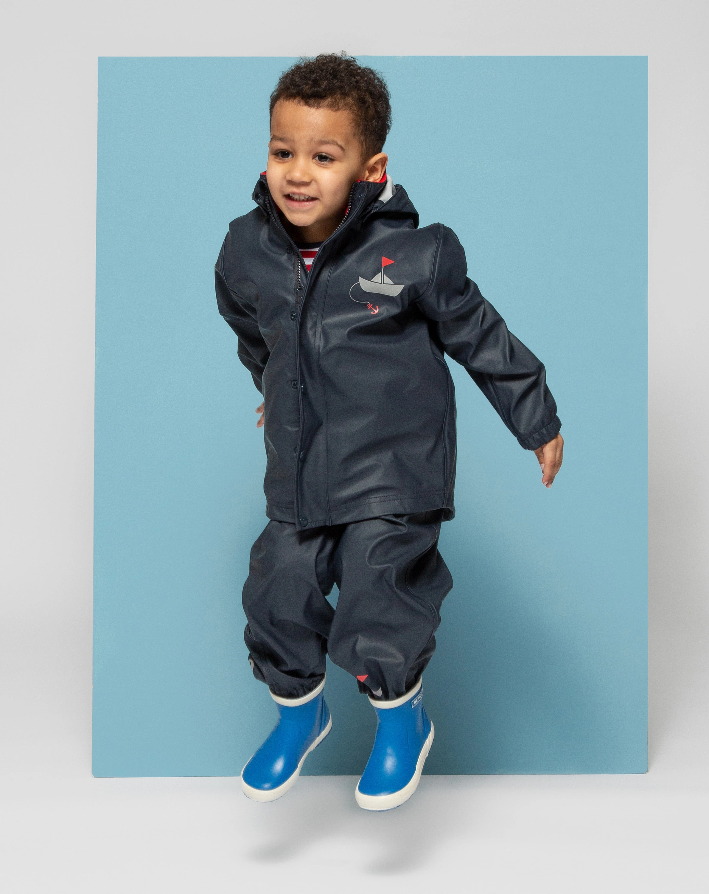 Regenjacke SEGELBOOT in navy (Größe: 80)