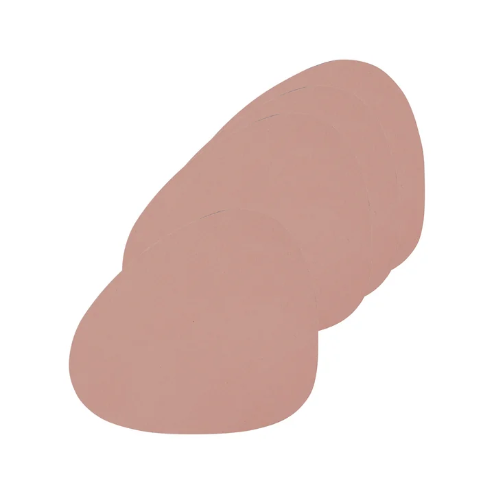 Lind DNA - Glasuntersetzer Curve, Nupo rose (4er-Set)