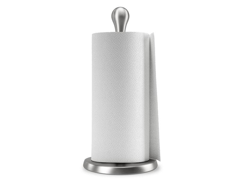 Umbra Küchenrollenhalter Tug Schwarz/Silber Rutschfester Papierrollenhalter