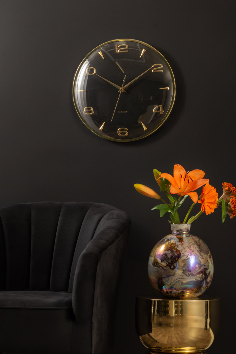 Wall Clock Sienna Glow KA6017BK Black