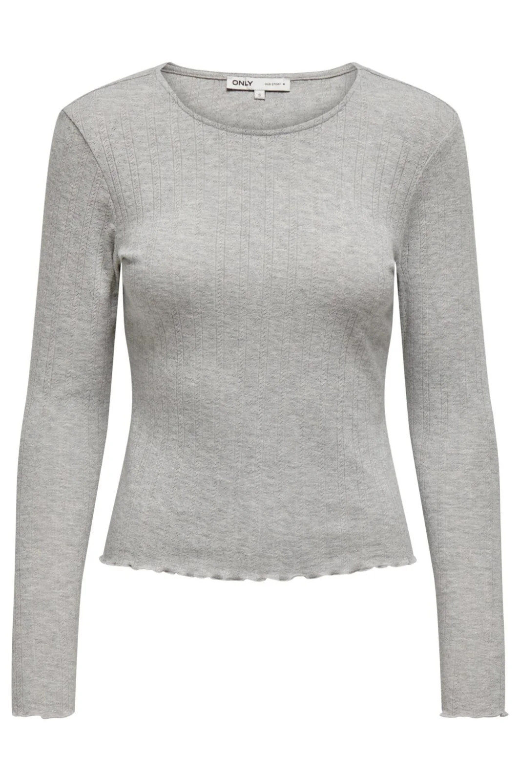 Only Onlcarlotta L/S Top 4396542 light grey melange