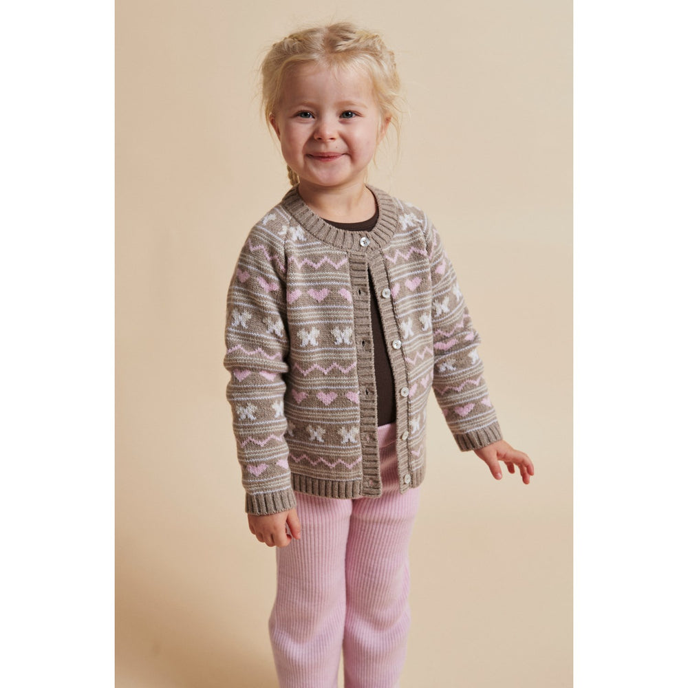 Køb COPENHAGEN COLORS Sand Comb. Cashmere Pattern Cardigan
