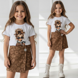 Leopard Chic Skort - bruin