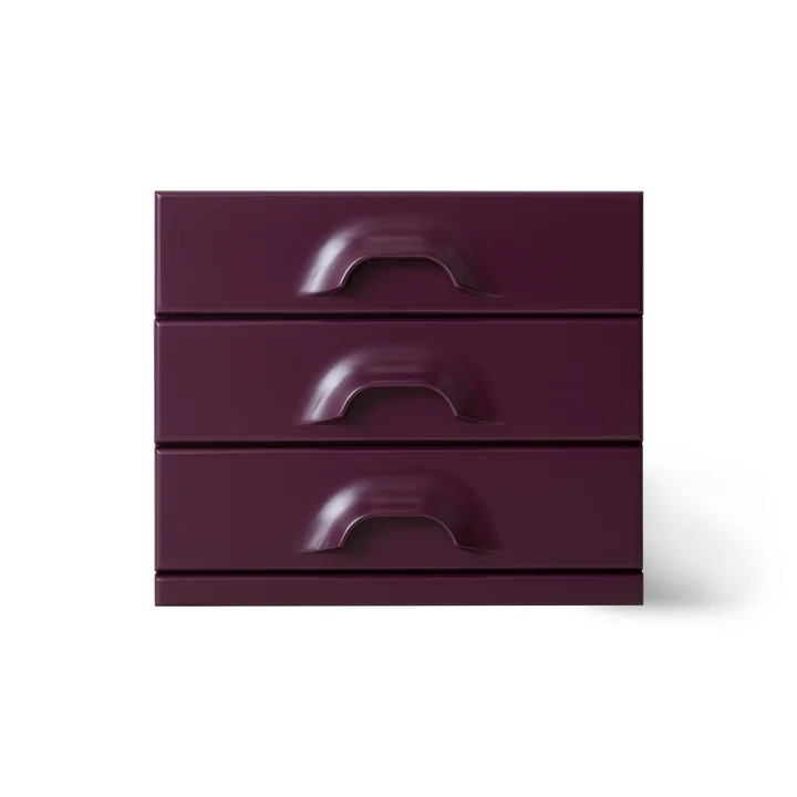 HKliving - Kommode mit 3 Schubladen, mulberry