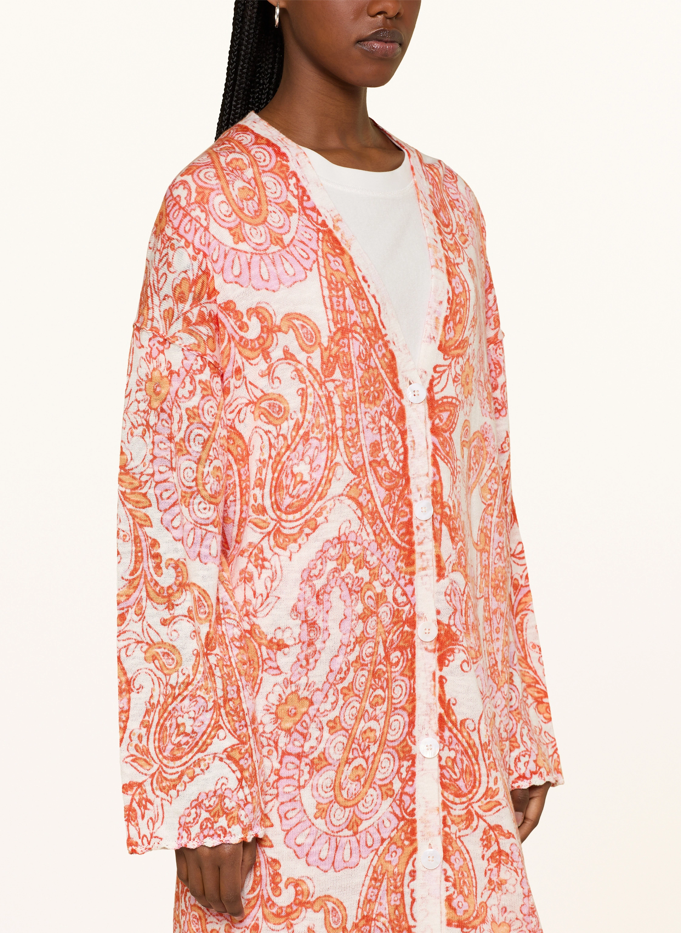 Grace Strickjacke mit Leinen