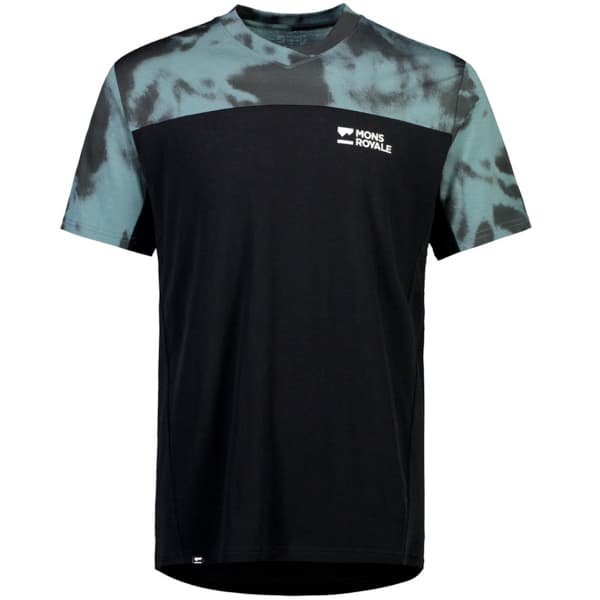 MONS ROYALE MENS REDWOOD VT ALU AOP SAGE TIE DYE/BLACK