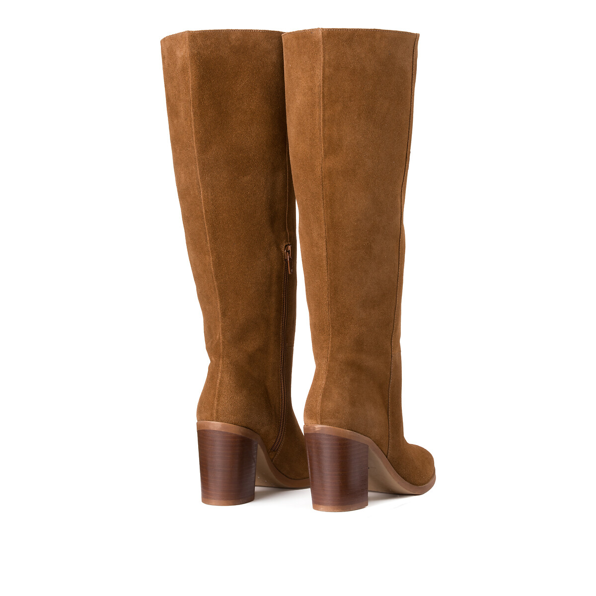 COLEÇÕES LA REDOUTE<br>Botas de salto alto, couro camurça, estampa exclusiva FLORIE