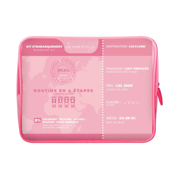 Les Secrets de Loly Trousse Voyage en 4 étapes - Cheveux Ondulés 4 produits de 100 mL