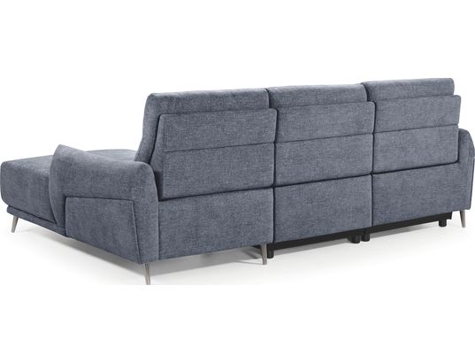 CONCEPT1 - Canapé tissu Munich 2 relax électrique bleu angle droite
