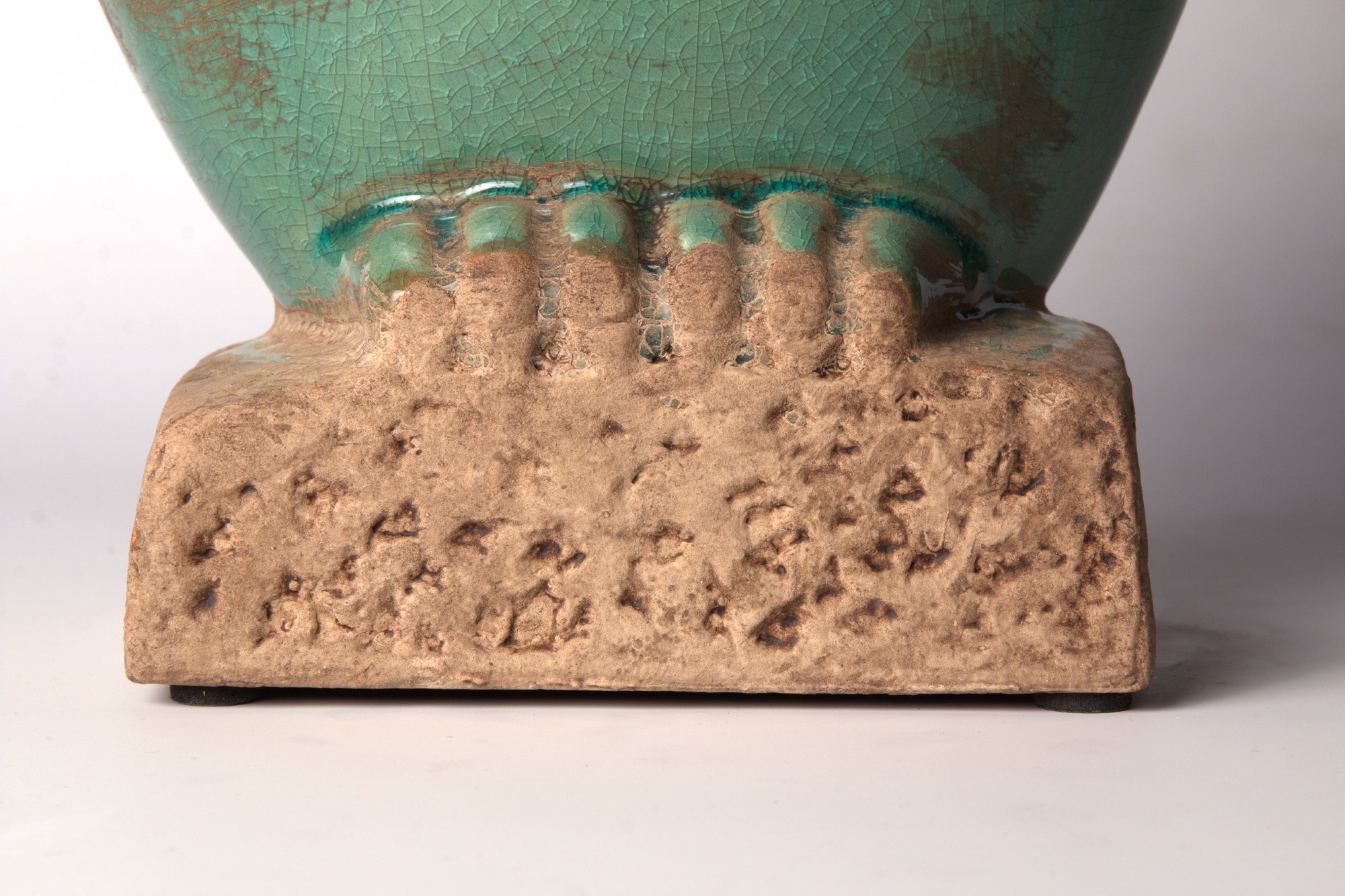 Keramikeule, grün, B19 cm, H 30 cm von fischer's lagerhaus
