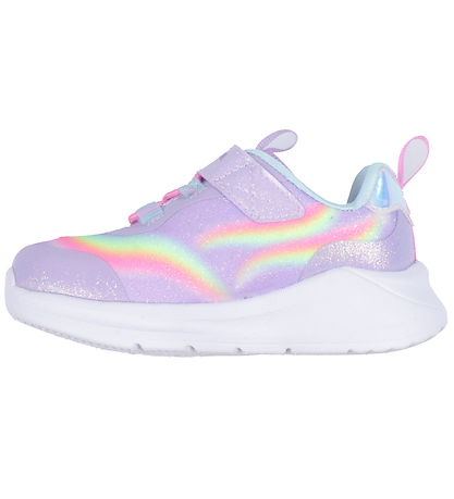 Skechers Sko m. Lys - Unicorn Chaser - Lavender/Multi