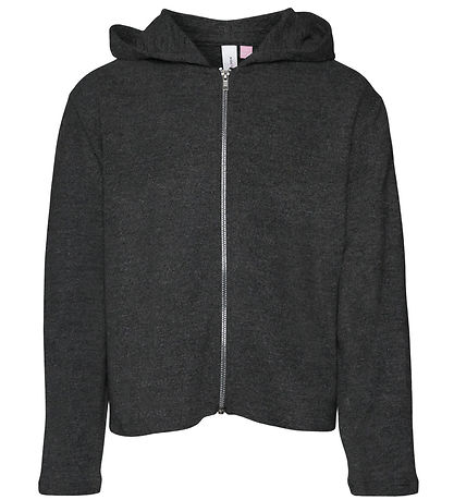 Vero Moda Girl Cardigan m. H?tte - VmBella - Blåck/Melange
