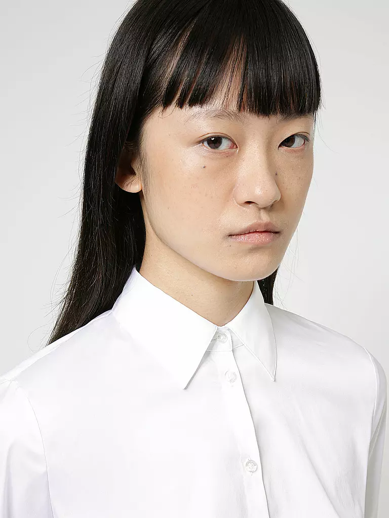 HUGO Bluse Fitted weiss
