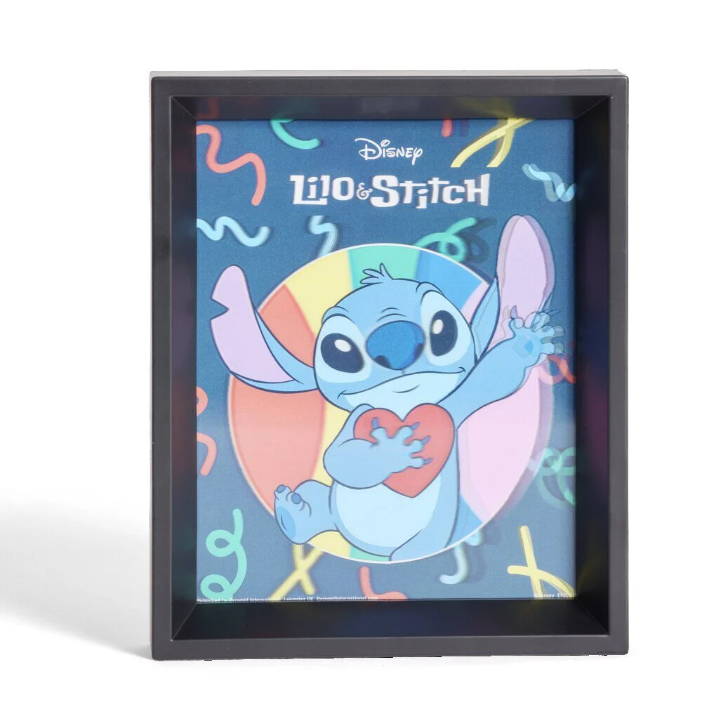 Cadre avec poster effet 3D Lilo et Stitch - 23,6x28,5cm