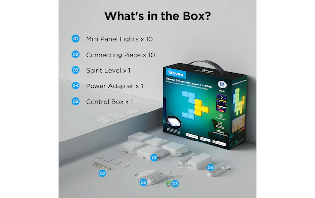 Govee LED Deckenleuchte »Smart Mini Erweiterung, 6er, RGBIC«