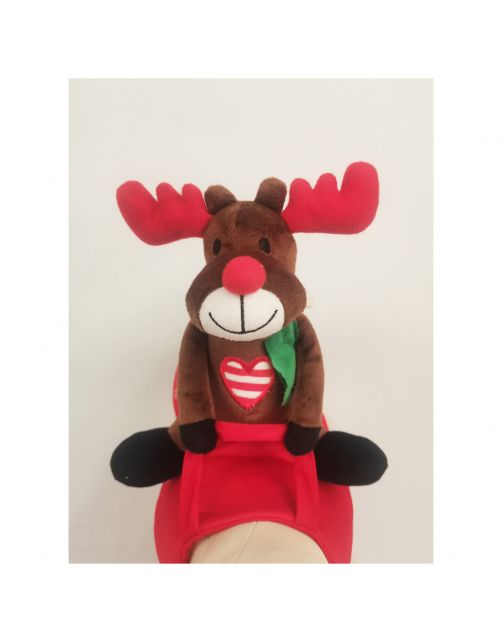 Adori Kerst Verkleed Set Rendier Rood&Bruin - Hondenkleding