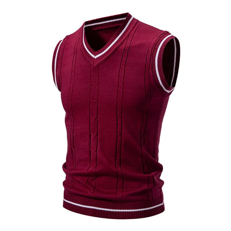 Fireon - V-hals vest met contrasterende rand