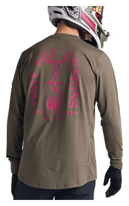 T-shirt Manches Longues Troy Lee Designs Ruckus Ride Vert