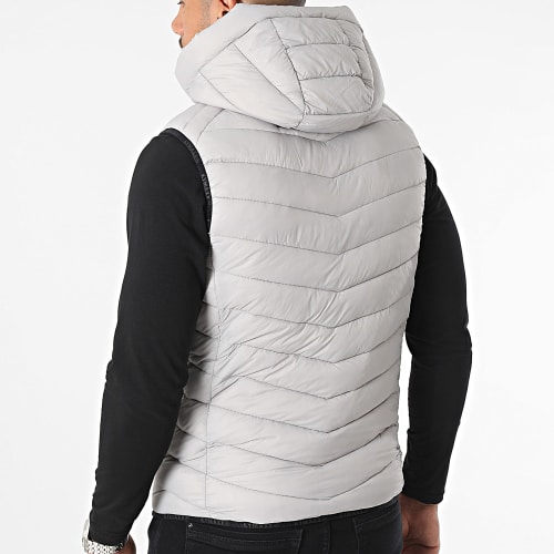 Doudoune Capuche Sans Manches Gris