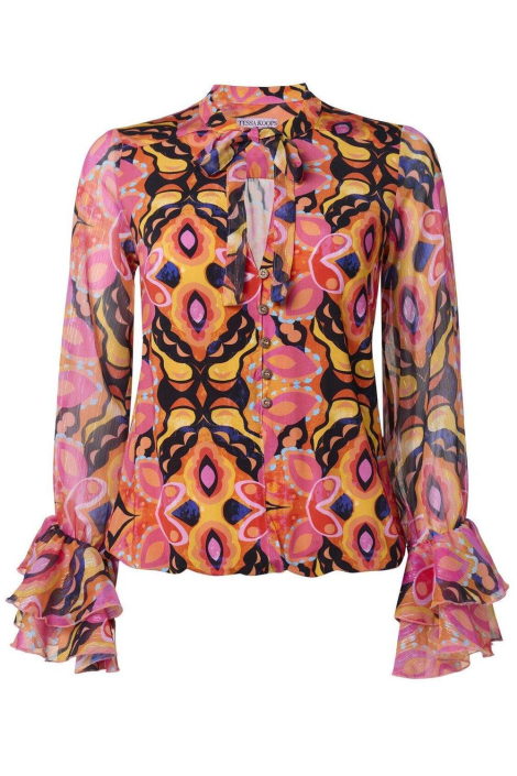 Tessa Koops multi color dames blouse