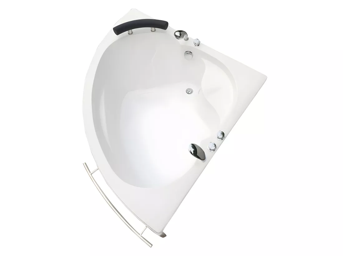 Baignoire d'angle NAVONA avec robinetterie - 263L - 135*135*54 cm