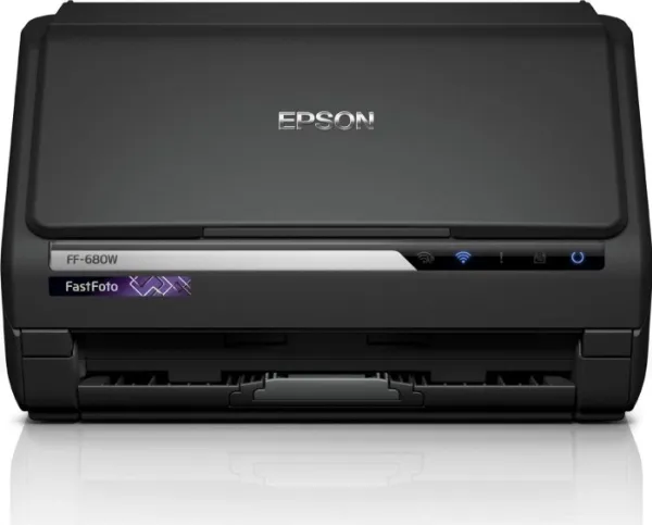Epson FastFoto FF-680W - Dokumentscanner - Contact Image Sensor (CIS) - Duplex - A4 - 600 dpi x 600 dpi - op til 45 ppm (mono) / op til 45 ppm (farve) - ADF (100 ark) - USB 3.0, Wi-Fi(n)