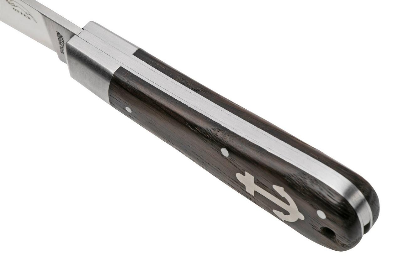 Otter Anchor Knife 172 mL Large Carbon, Smoked Oak, Stainless Anchor, zakmes