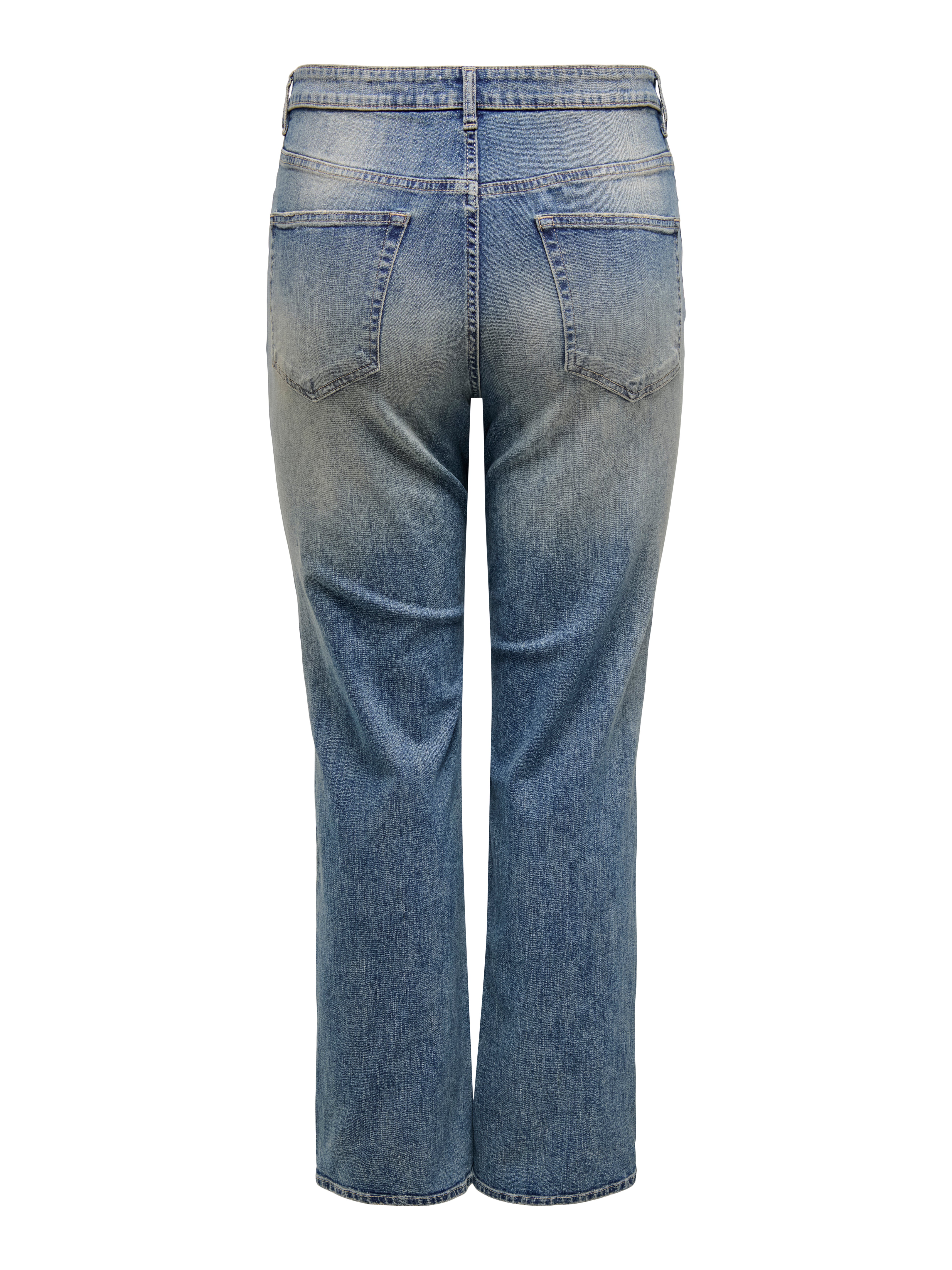 CARSUI Hohe Taille Slim Fit Jeans Medium Blue Denim