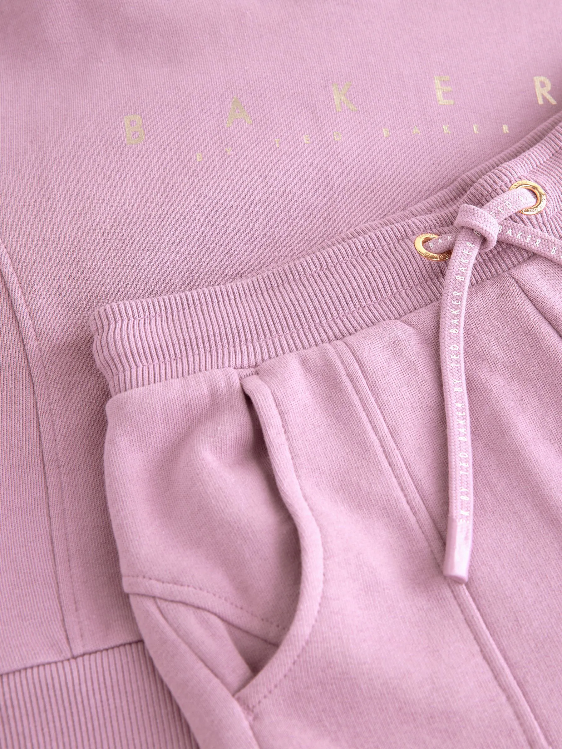 Baker by Ted Baker Paarse 2 Pieces Hoodie en Cargobroeken met Wijde pijpen Set