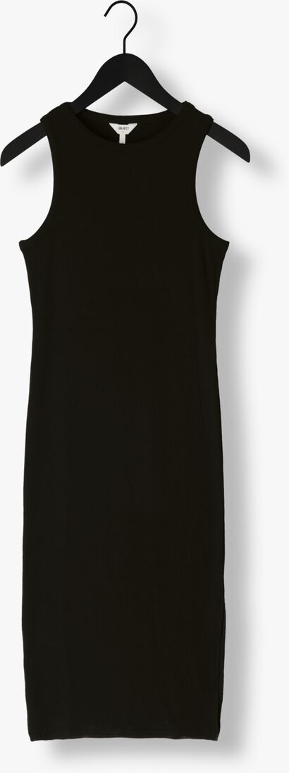 OBJECT zwarte object midi jurk objjamie s/l long dress