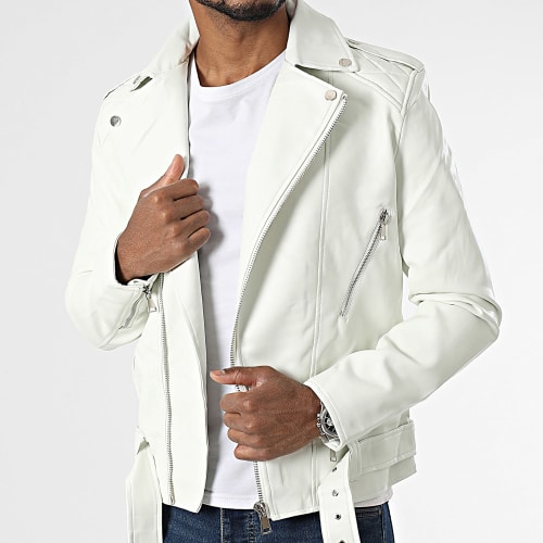 Veste Biker Blanc