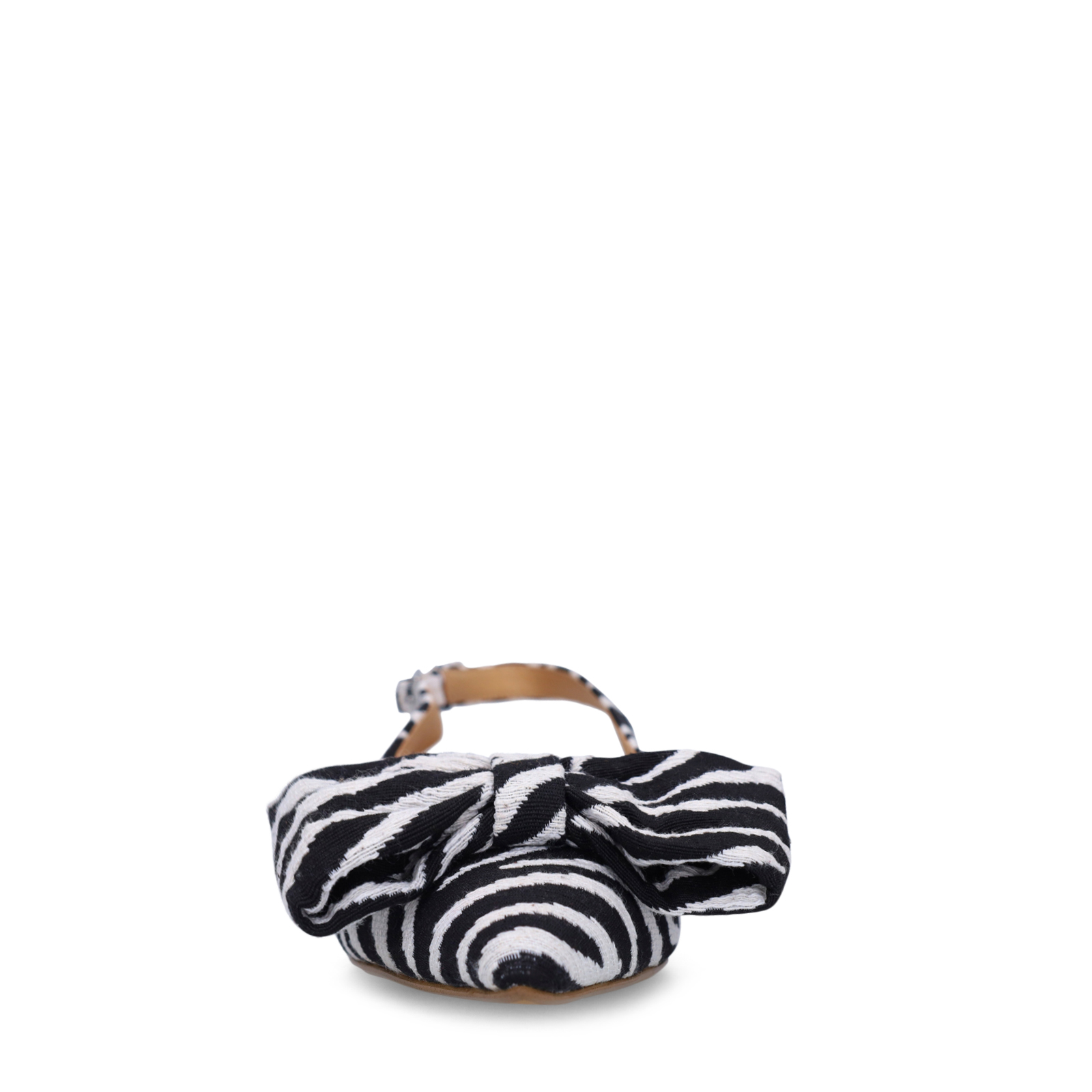 Off white zebra slingbacks met strik