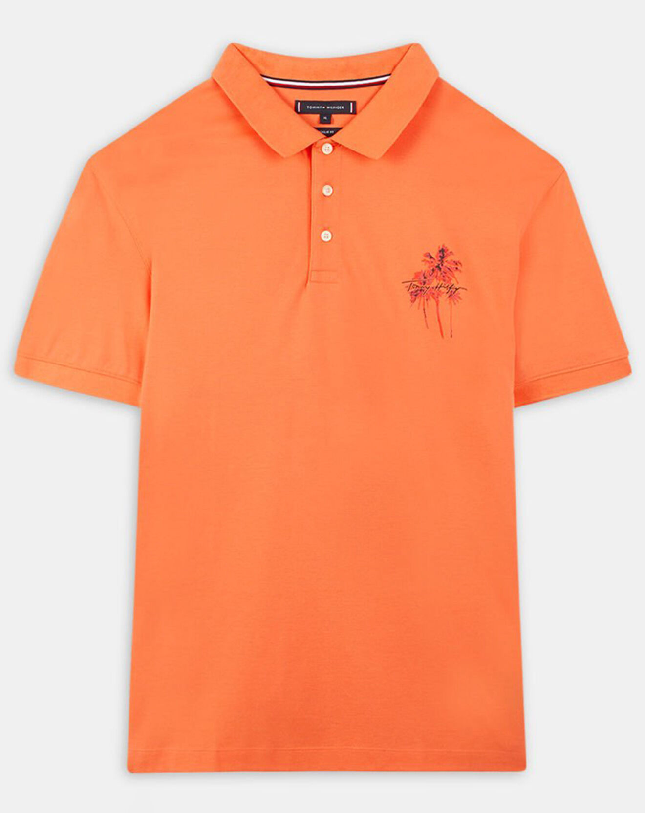 Tommy Hilfiger Polo Regular Palmier Poitrine corail