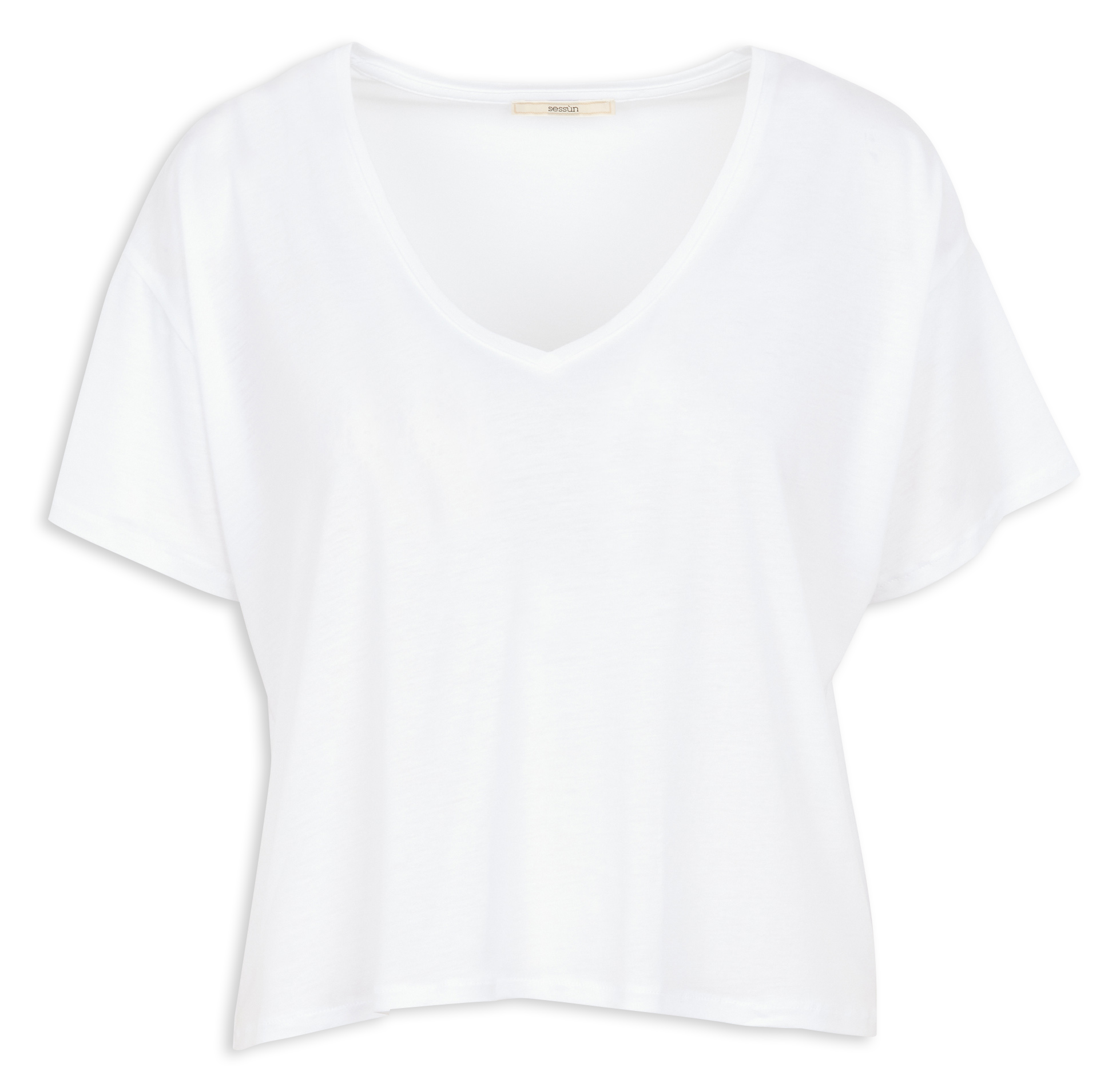 VINIO - Tee-shirt ample à décolleté en V | Blanc