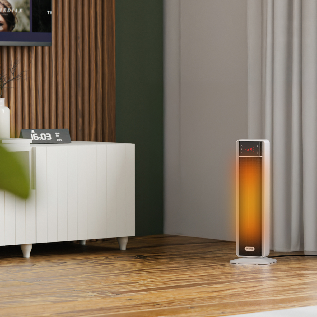 Auronic 2000 watt elektrische kachel - White