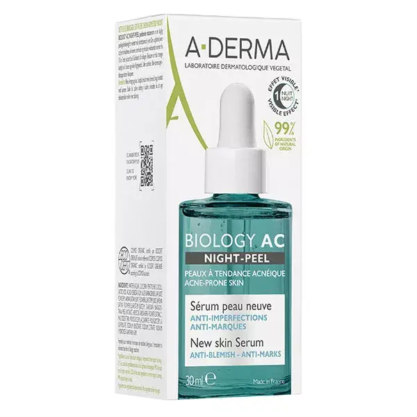A-Derma Biology Ac Night-Peel Renewal Serum 30ml