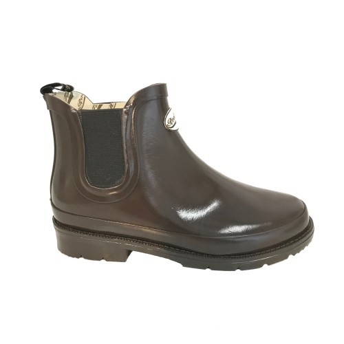 Botas femininas Chelsea Rockfish na cor chocolate escuro