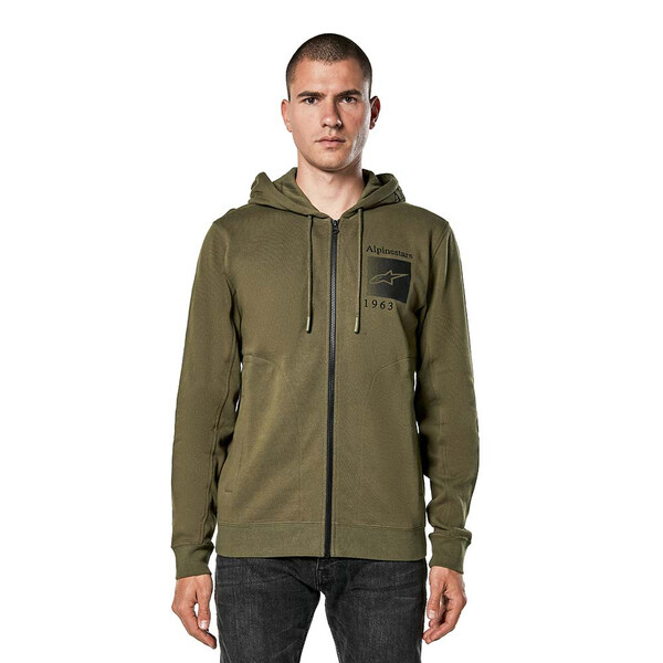 Alpinestars - Sweat zippé à capuche Quest Kaki