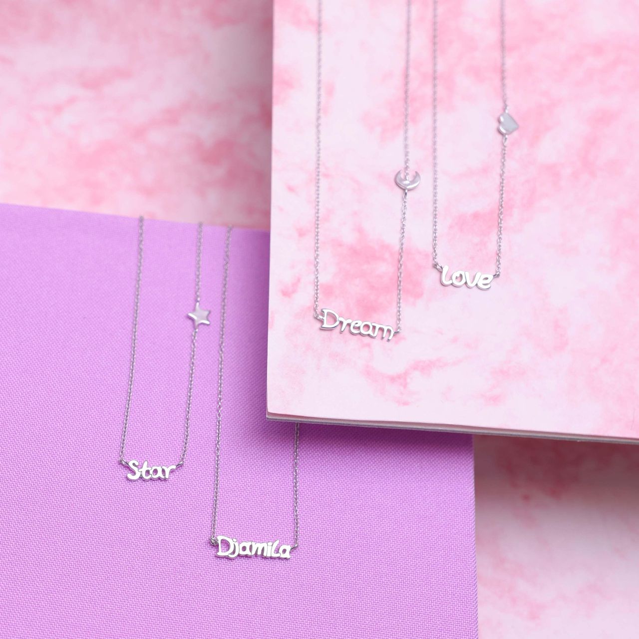 Zilveren ketting star