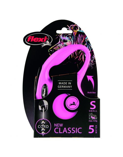 Flexi Rollijn Classic Koord S Roze - Hondenriem