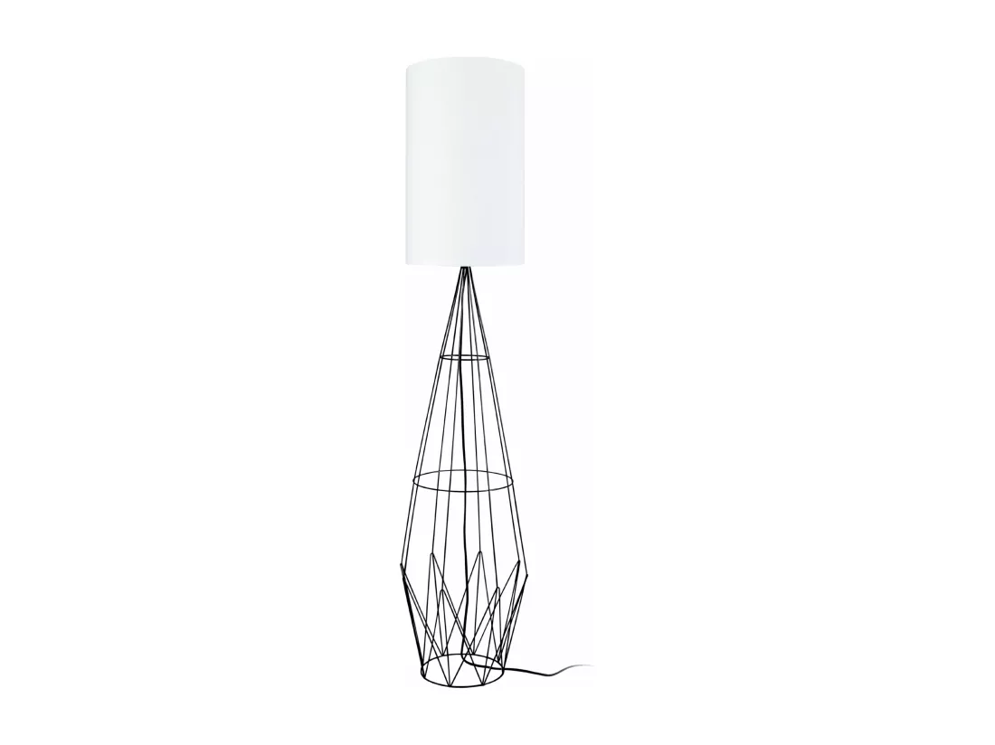 Lampadaire colonne métal naturel 165 cm.