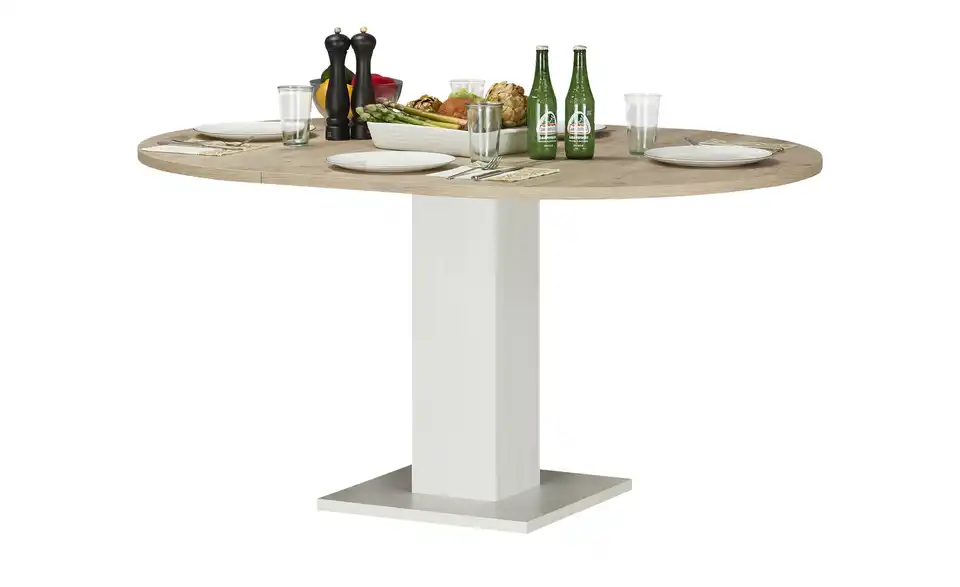Esstisch ausziehbar Tap 110 cm (rund) Eiche (Nachbildung)