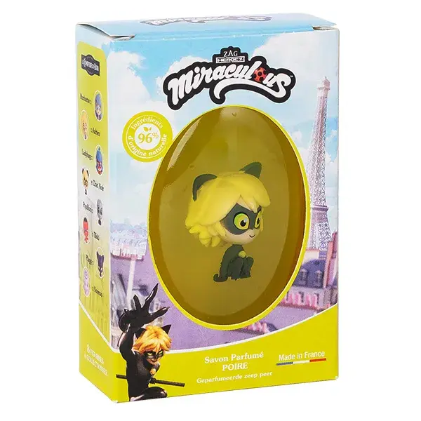 Le Comptoir Du Bain & Miraculous Sabonete Sólido Pêra Estatueta Gato Preto 75g