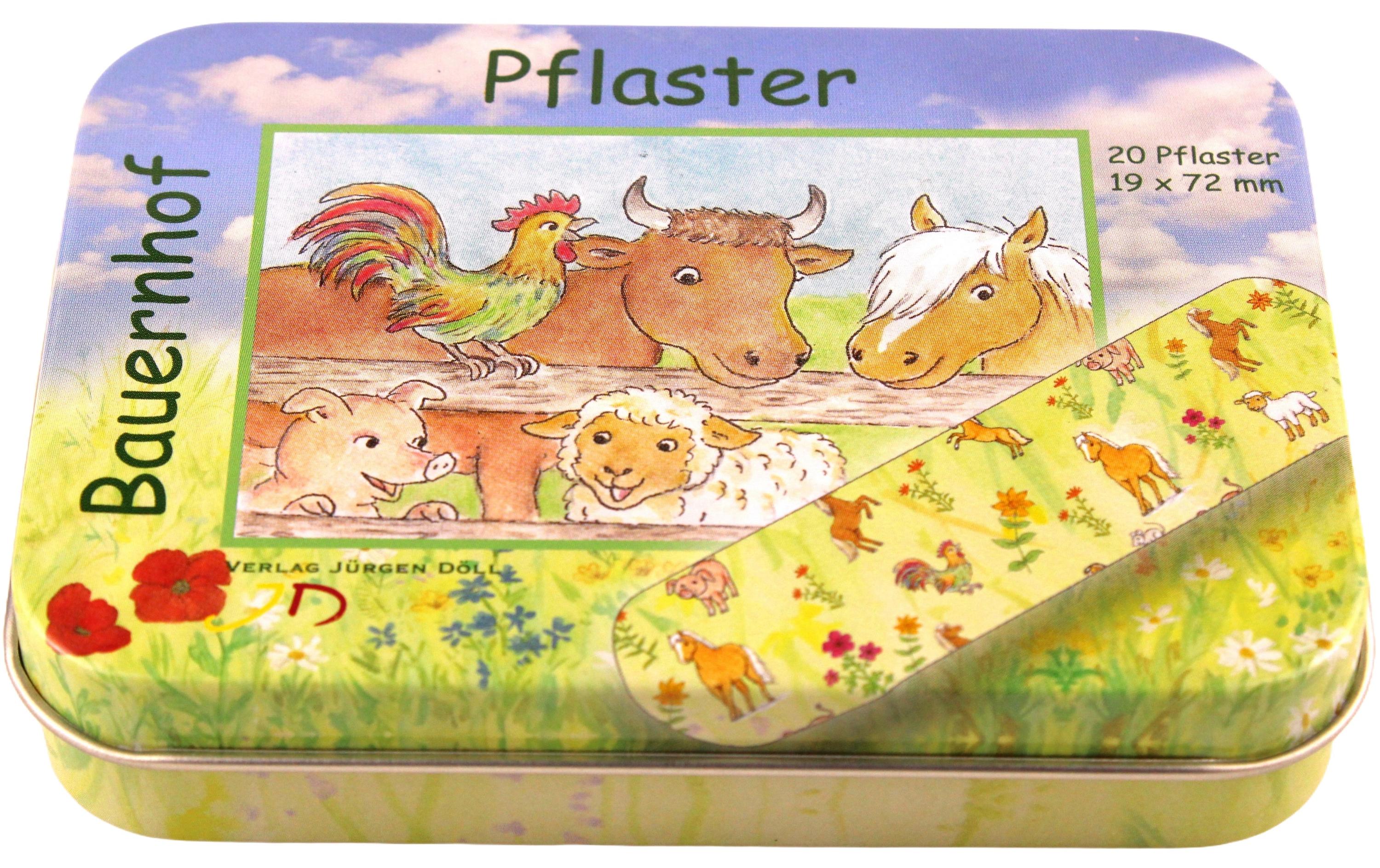 Wundpflaster Heftpflaster Bauernhof 20 StückPflasterbox für Kinder
