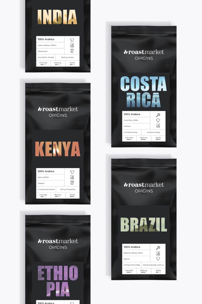 roastmarket ORIGINS Probierpaket 1,25kg